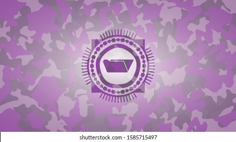 folder icon on pink camo texture