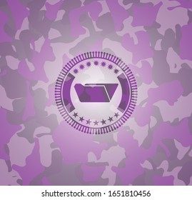 folder icon on pink camo texture