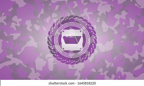 icono de carpeta en la textura de camuflaje rosa