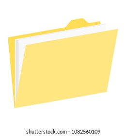 folder icon on white background, vector illustration