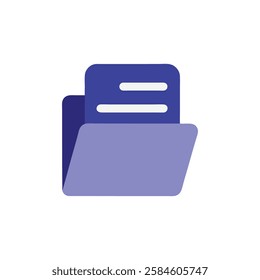 Folder Icon with Organized Files Inside It