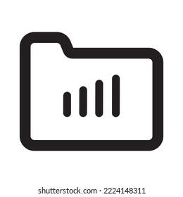 Folder Icon with Outline Style