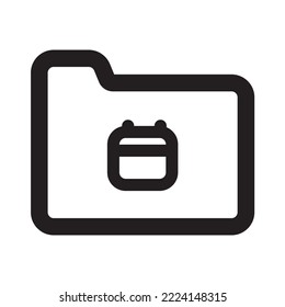 Icono de carpeta con estilo de esquema