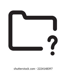 Folder Icon with Outline Style