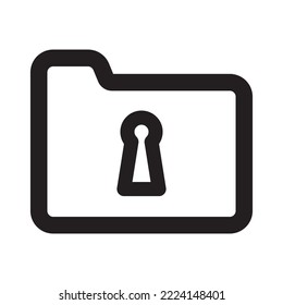 Folder Icon with Outline Style