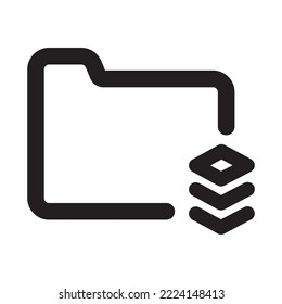 Icono de carpeta con estilo de esquema