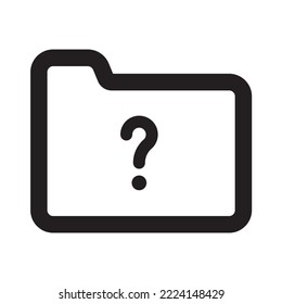 Folder Icon with Outline Style