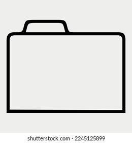 Folder Icon Outline Style Vector illustration