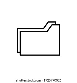 folder icon outline style for your web design, logo, UI. illustration