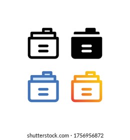 Folder icon pack isolated on white background. for your web site design, logo, app, UI. Vector graphics illustration and editable stroke. EPS 10.