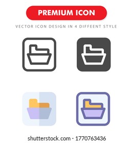 folder icon pack isolated on white background. for your web site design, logo, app, UI. Vector graphics illustration and editable stroke. EPS 10.