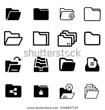 Folder Icon Packs Vector Set