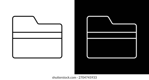 Píxel de icono de carpeta perfecto. Símbolo de contorno. Dibujo lineal simple.