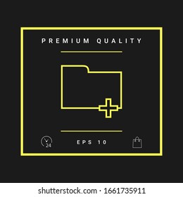 Folder icon with plus sign - Add, attach, create a folder or a new document.