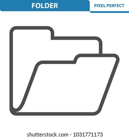 Folder Icon. Professional, pixel perfect icons optimized for both large and small resolutions. EPS 8 format. 12x size for preview.