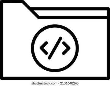 Folder Icon. Programming Sign And Symbol. Code symbol for your web site design, logo, app, UI.