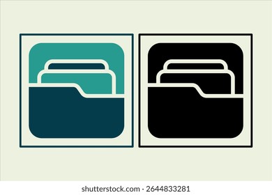 Folder icon. icon related to UI elements. suitable for web site, app, user interfaces,element, printable etc. solid icon style. simple vector design editable