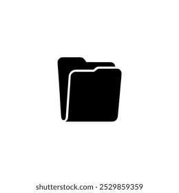 Ícone de pasta que representa a organização de arquivos, os documentos e o gerenciamento de escritórios - ideal para armazenamento de dados, sistemas de arquivos e aplicativos de negócios