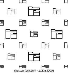 Folder Icon Seamless Pattern, File Folder Icon, File Management Vector Art Illustration