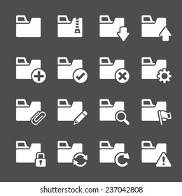 folder icon set 1, vector eps10.