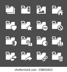 folder icon set 2, vector eps10.