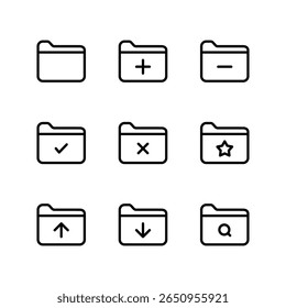 Folder icon set. Folder icon.	