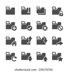 folder icon set 4, vector eps10.