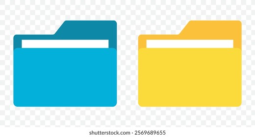 Folder icon set. Can be used for your website design, app, logo, UI. Vector EPS 10. Isolated on white background. Folder with Play Button Icon Set. Silhouette Flat Style. Vector icons. eps 10.