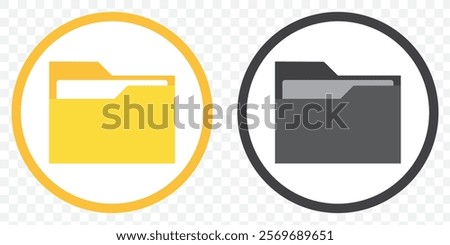 Folder icon set. Can be used for your website design, app, logo, UI. Vector EPS 10. Isolated on white background. Folder with Play Button Icon Set. Silhouette Flat Style. Vector icons. eps 10.