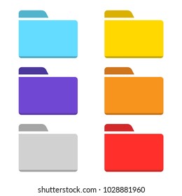 Folder Icon Set Isolated Vector New Stock Vector (Royalty Free ...