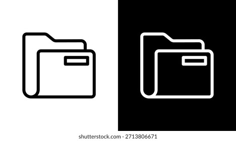 Carpeta con diseño de conjunto de iconos