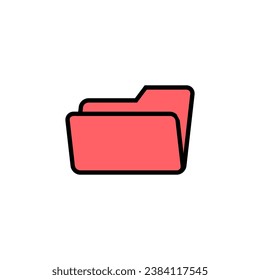 Folder icon set illustration. folder sign and symbol