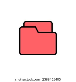 Folder icon set illustration. folder sign and symbol