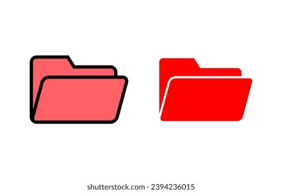 Icono de carpeta: ilustración. signo de carpeta y símbolo