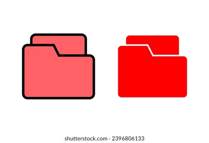 Folder icon set illustration. folder sign and symbol