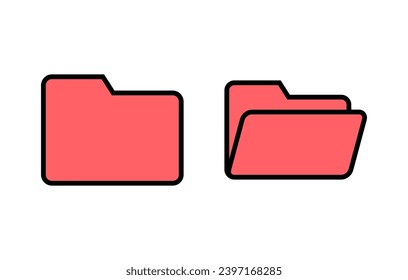 Icono de carpeta: ilustración. signo de carpeta y símbolo