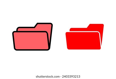 Folder icon set illustration. folder sign and symbol