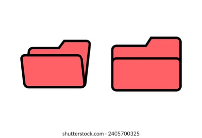 Icono de carpeta: ilustración. signo de carpeta y símbolo