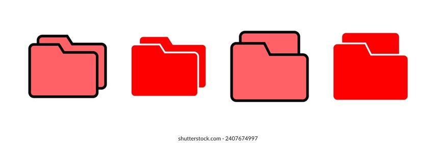 Icono de carpeta: ilustración. signo de carpeta y símbolo