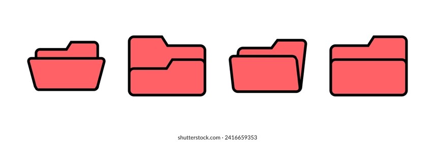 Icono de carpeta: ilustración. signo de carpeta y símbolo