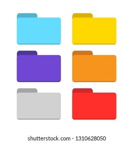 Folder Icon Set Isolated Vector New Stock Vector (Royalty Free ...