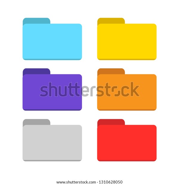 Folder Icon Set Isolated Vector New Stock Vector (Royalty Free ...