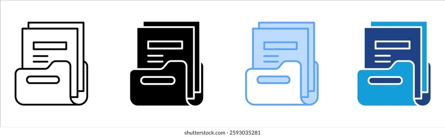 Folder Icon Set Multiple Style Collection