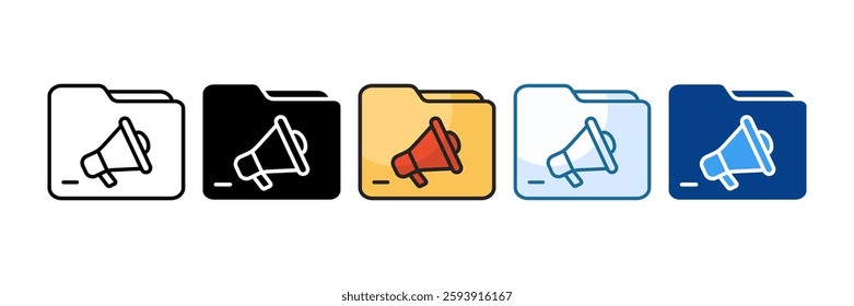 Folder Icon Set Multiple Style Collection