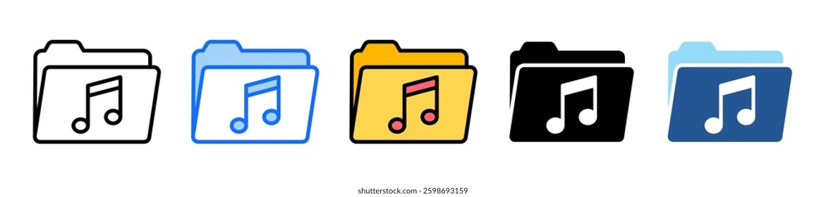 Folder Icon Set Multiple Style Collection