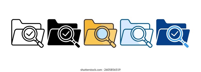 Folder Icon Set Multiple Style Collection