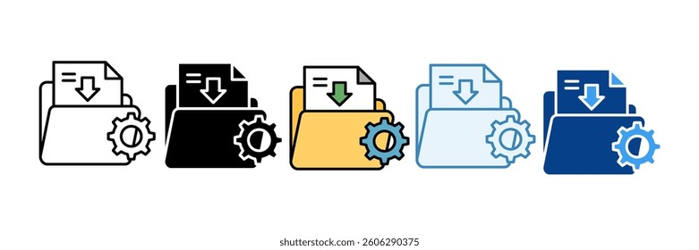 Folder Icon Set Multiple Style Collection