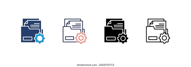 Folder Icon set multiple style collection