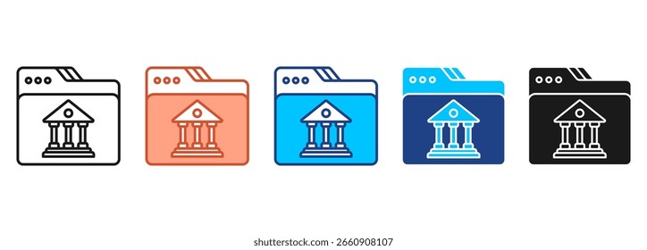 Ícone de Pasta Definir Coleção de Vários Estilos