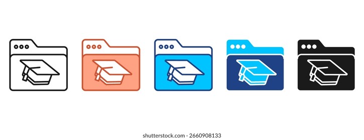 Folder Icon Set Multiple Style Collection